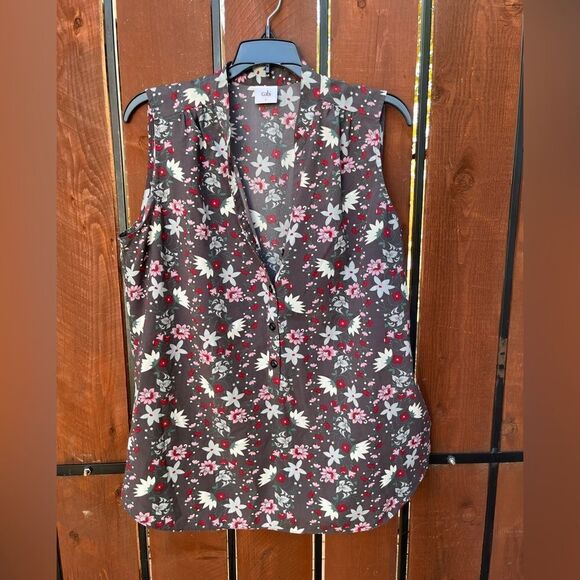 Cabi Plaza Fiesta Floral Tank Top size large - Picture 2 of 4